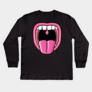 Open Mouth Kids Long Sleeve T-Shirt